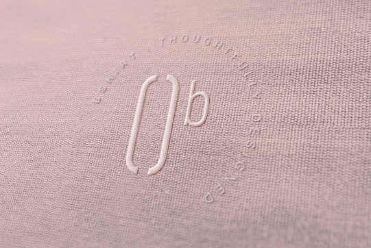 BShirt wordmark on fabric