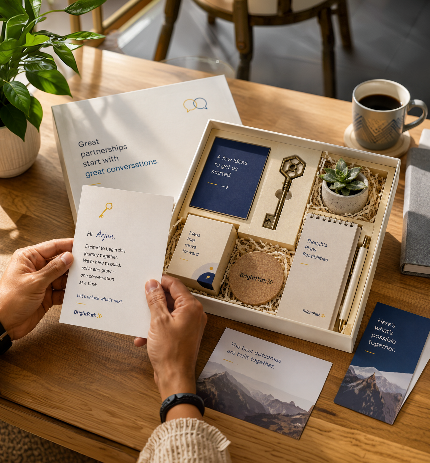 A considered gift box designed for a high-stakes prospect
